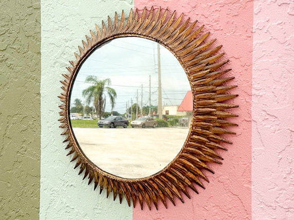 Italian Metal Sunburst Mirror