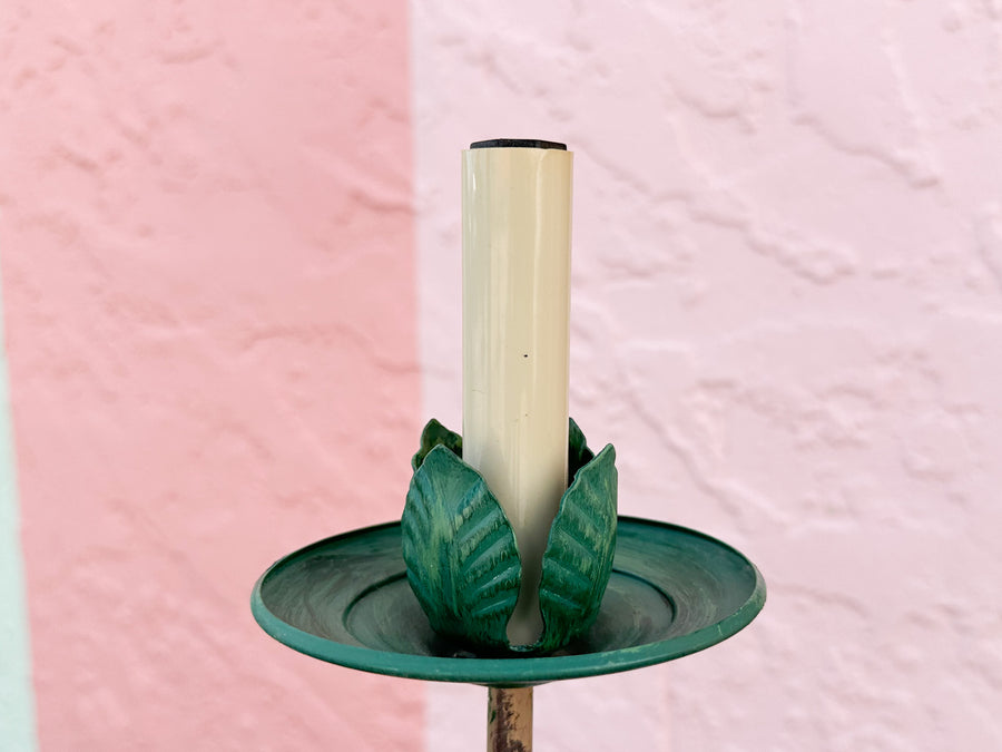 Tole Palm Chandelier