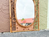Tortoiseshell Rattan Fiddlehead Mirror