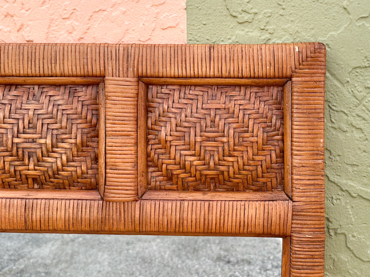 Island Style Woven Rattan Mirror