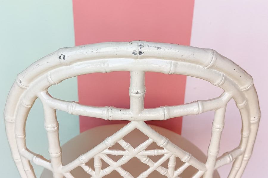 Metal Faux Bamboo Side Chair