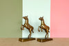 Brass Zebra Bookends