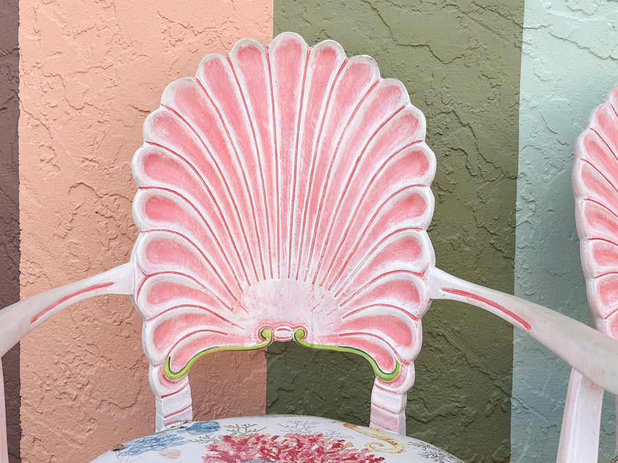 Set of Eight Shell Back Dining Chairs