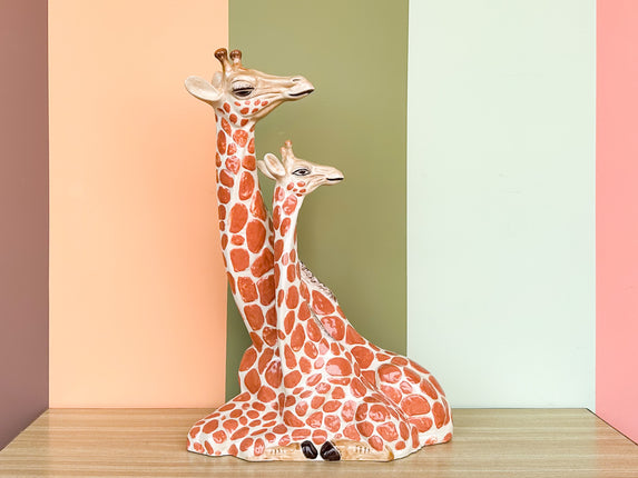 Sweet Ceramic Giraffe Family