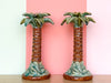 Pair of Palm Tree Candle Holders