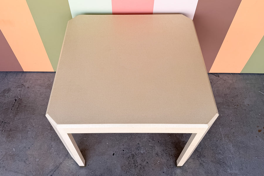 Karl Springer Style Grasscloth Game Table