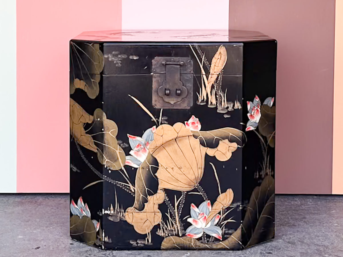 Hand Painted Koi Fish Chest