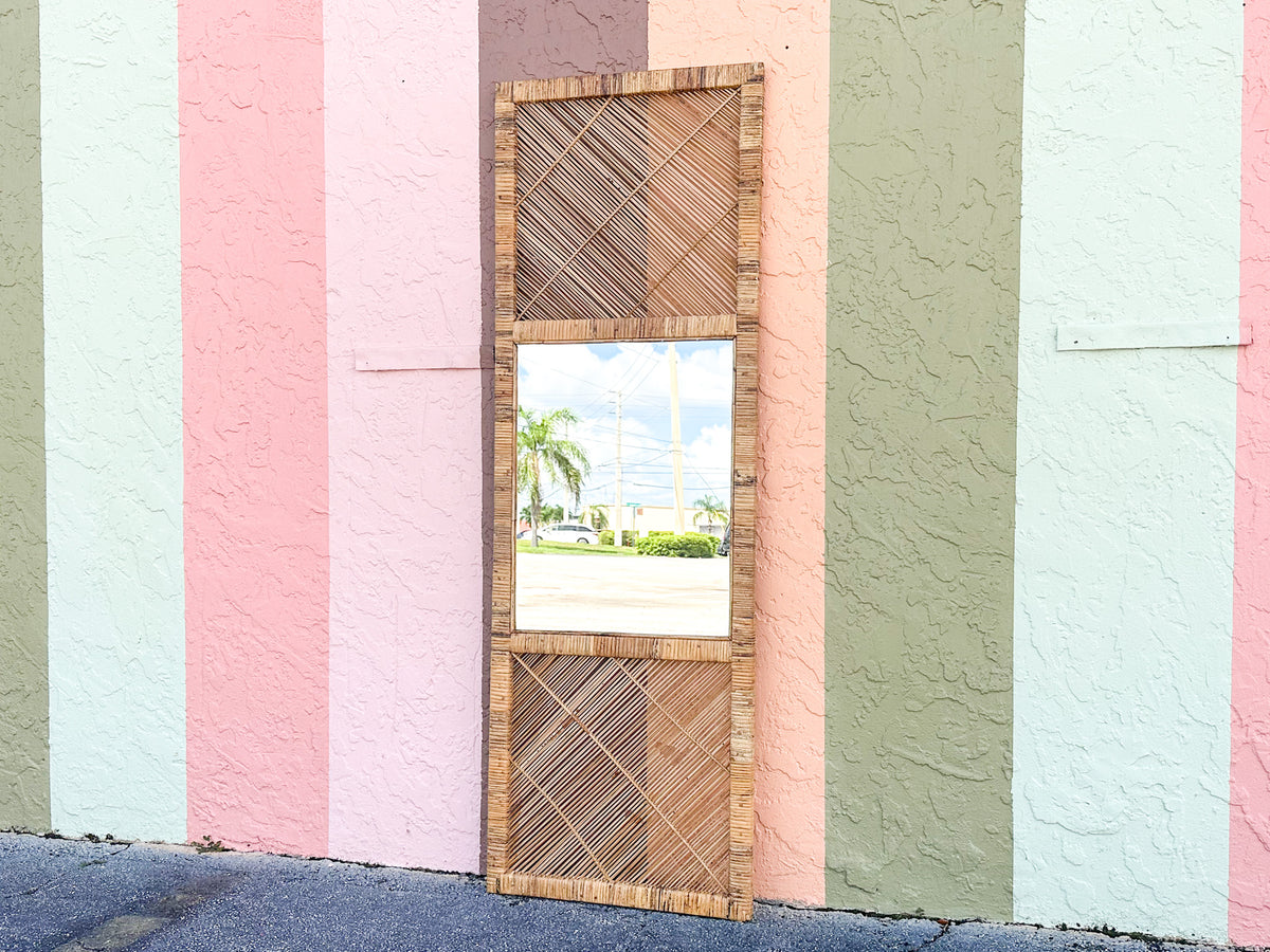 Coastal Buri Rattan Mirror