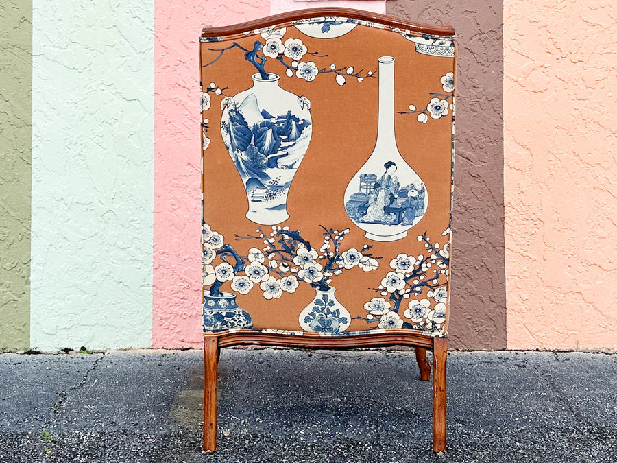 Ginger Jar Upholstered Wingback Chair