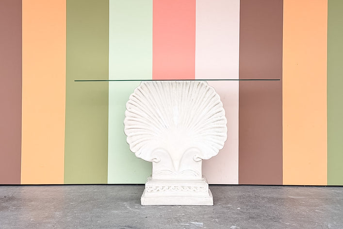 Coastal Chic Plaster Shell Console