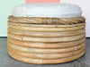 Stacked Rattan Ottoman