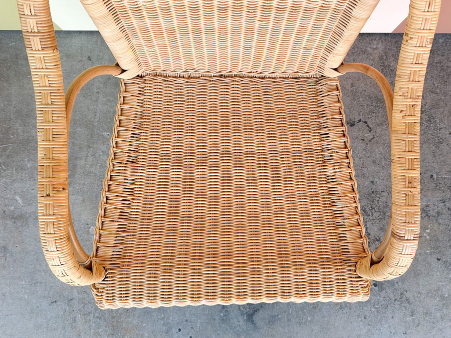Sweet Scallop Rattan Arm Chair