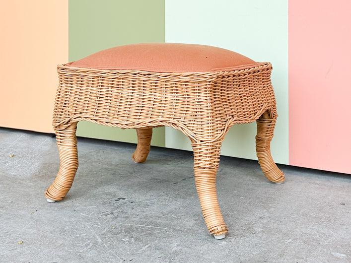 Granny Chic Wicker Foot Stool