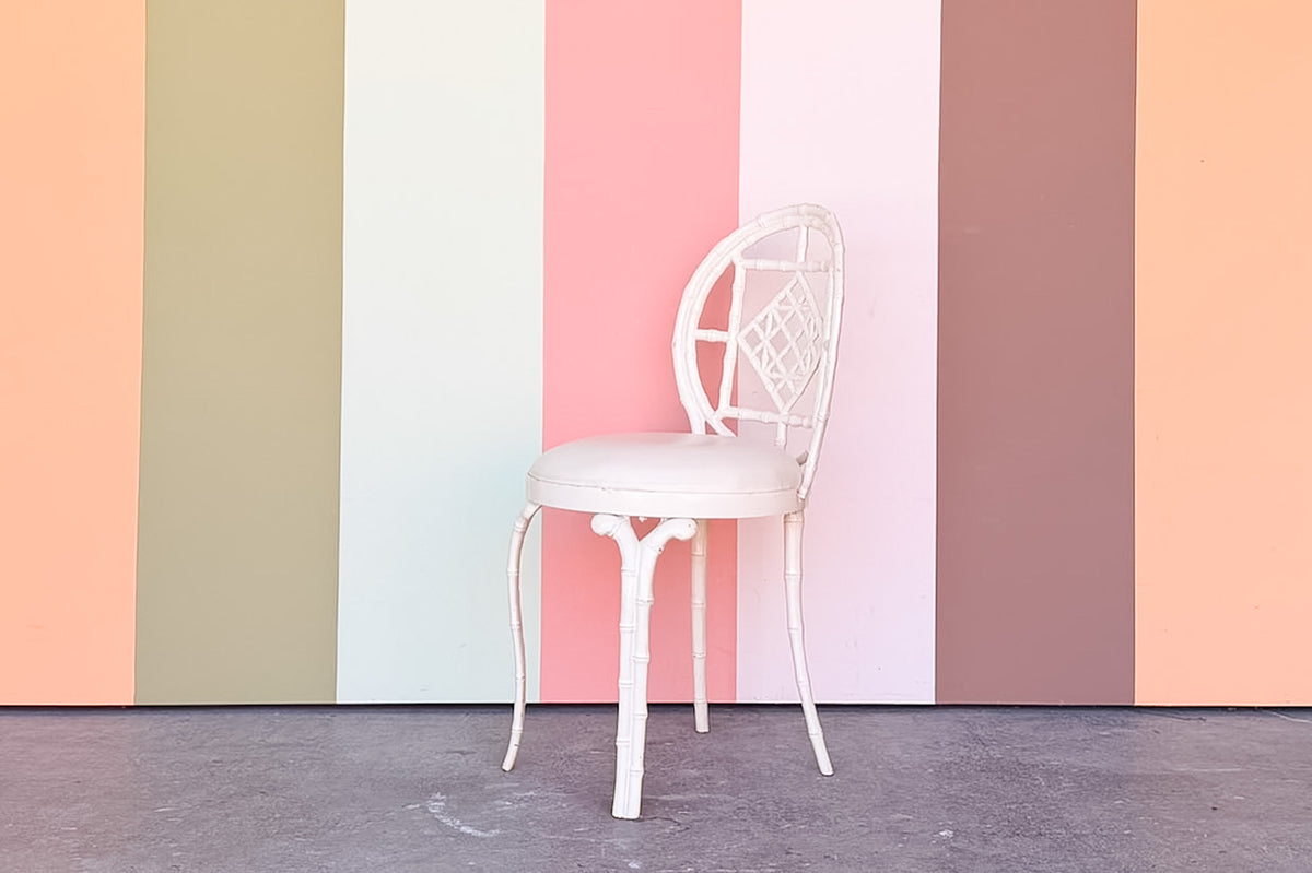 Metal Faux Bamboo Side Chair