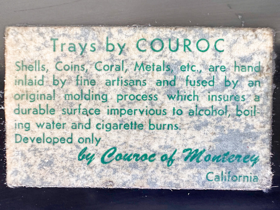 Couroc Tree of Life Tray with Inlaid Coins