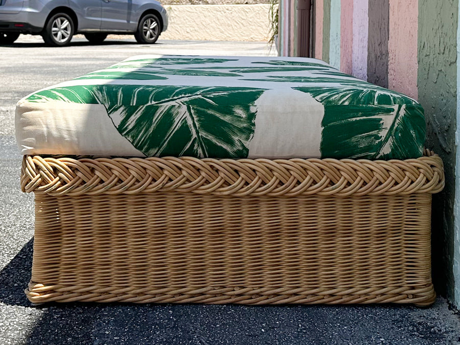 Bielecky Brothers Oversized Braided Rattan Daybed