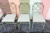 Set of Six Verdigris Metal Chippendale Chairs