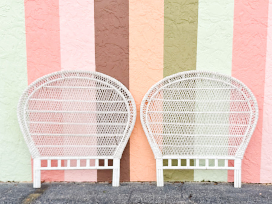 Pair of Wicker Chic Full Headboards