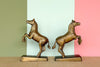 Brass Zebra Bookends