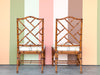 Pair of Faux Bamboo Chippendale Chairs