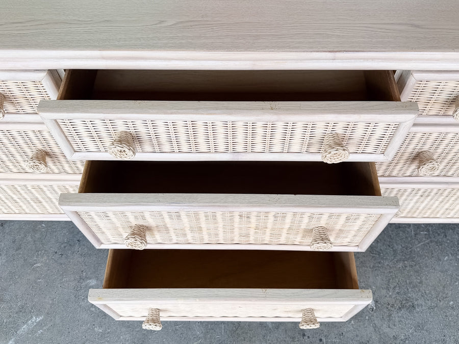 Coastal Chic Rattan and Wicker Dresser