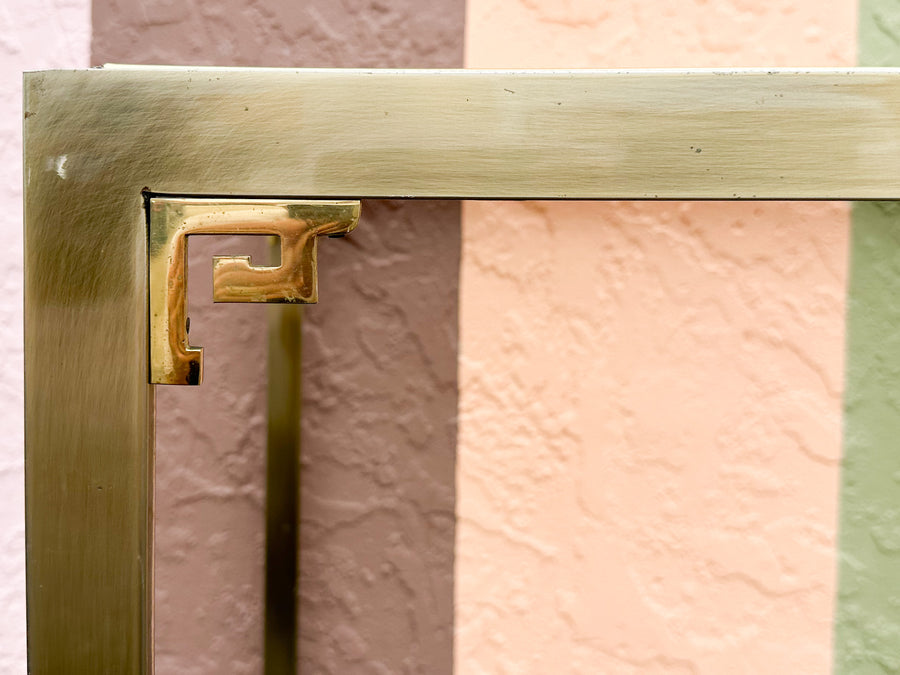 Brass Greek Key Game Table