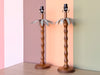 Pair of Faux Bamboo Palm Tree Lamps