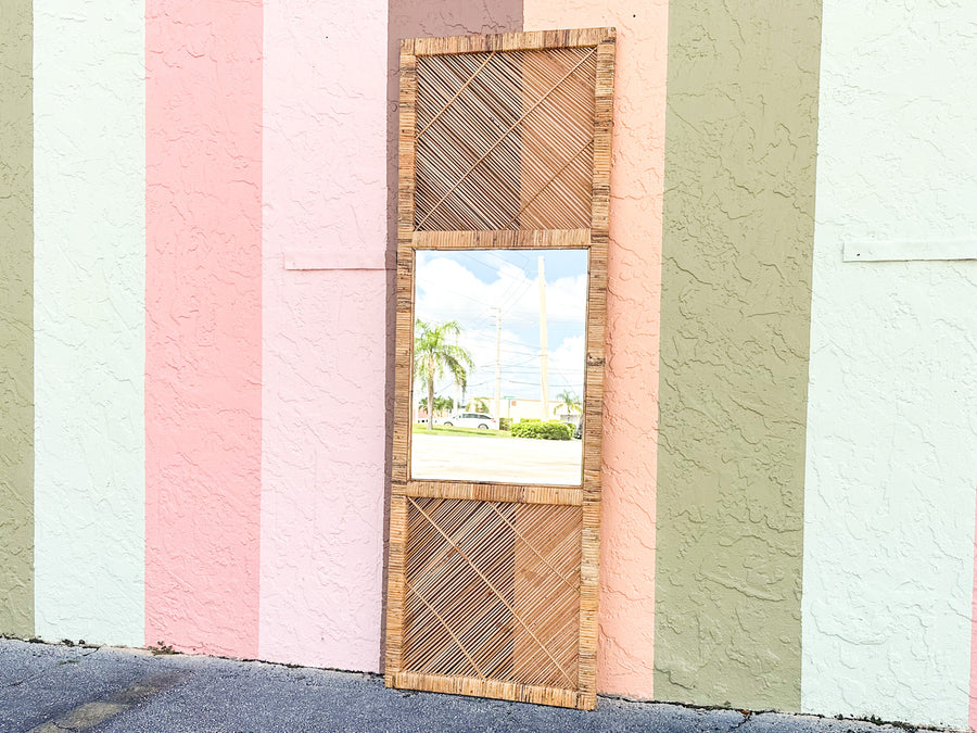 Coastal Buri Rattan Mirror