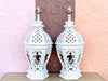 Pair of Palm Beach Chic Pierced Lamps