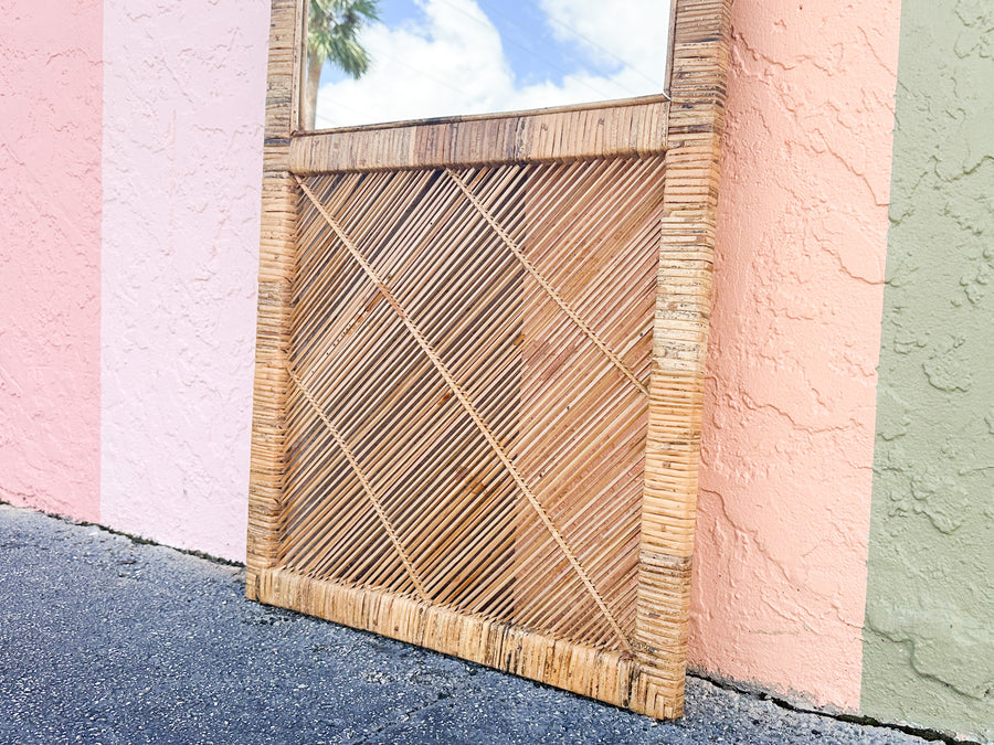 Coastal Buri Rattan Mirror
