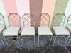 Set of Six Verdigris Metal Chippendale Chairs