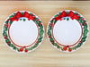 Set of Four Bow and Holly Dinner Plates