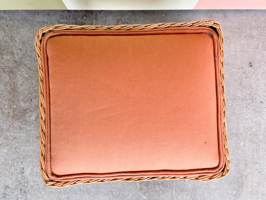 Granny Chic Wicker Foot Stool