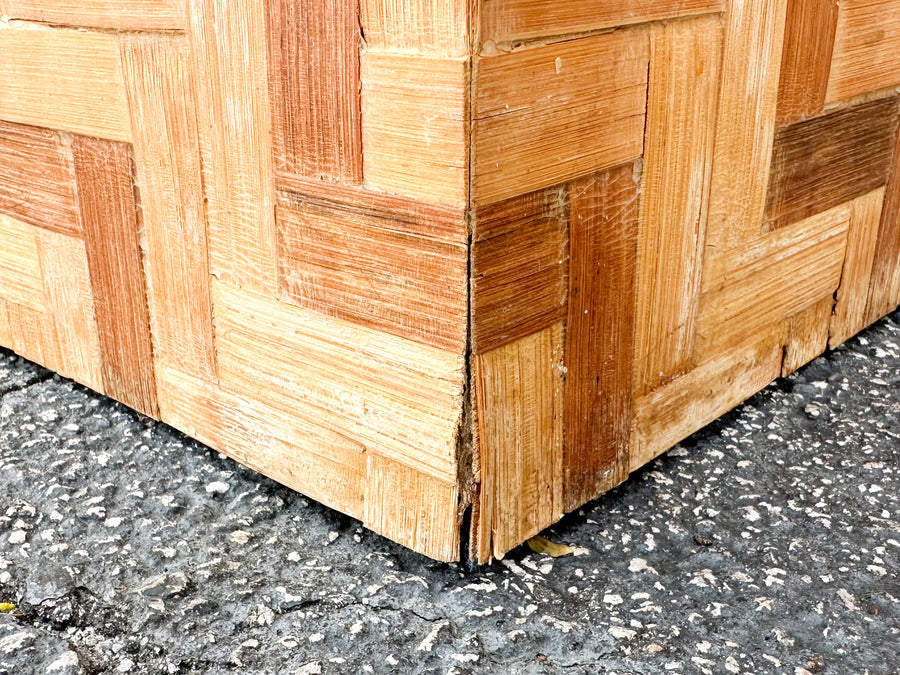 Woven Rattan Pedestal