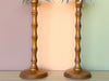 Pair of Faux Bamboo Palm Tree Lamps