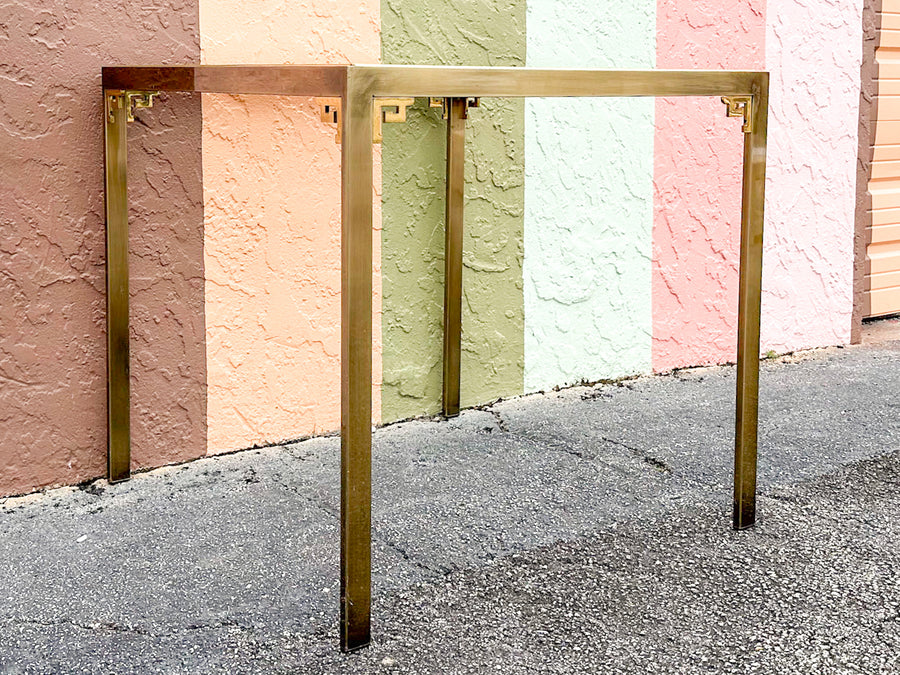 Brass Greek Key Game Table