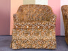 Pair of Brocade Upholstered and Tufted Chairs