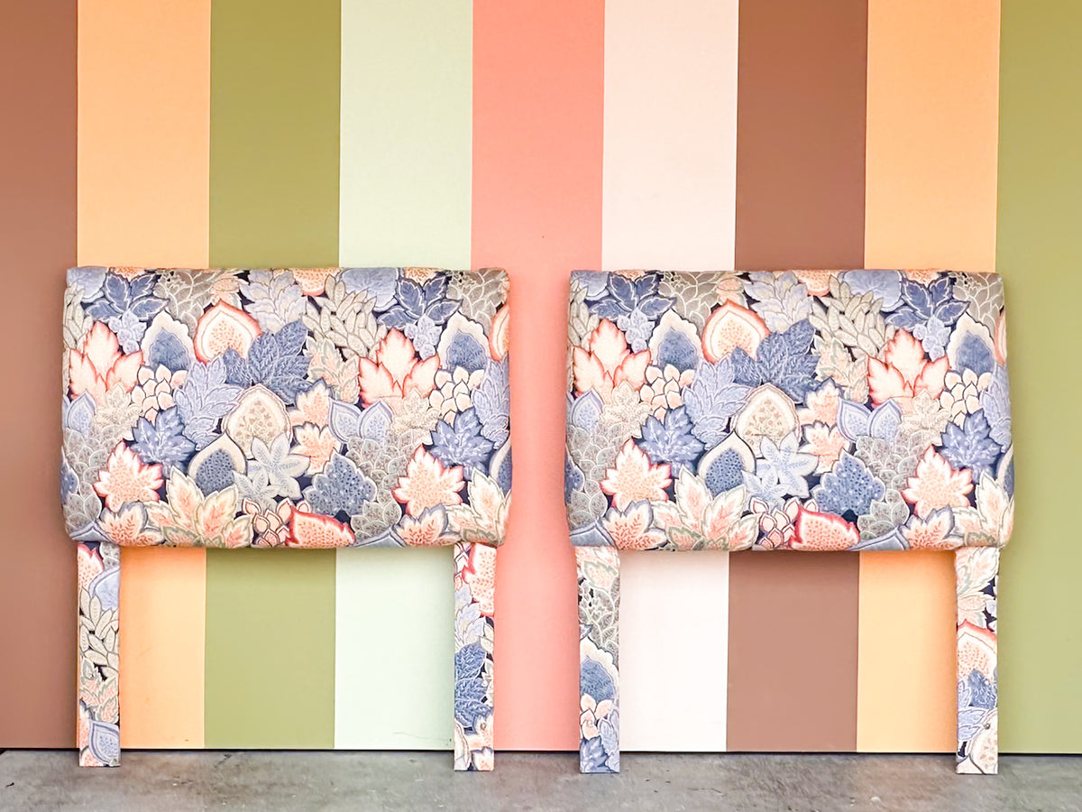 Pair of Pretty Upholstered Twin Headboards