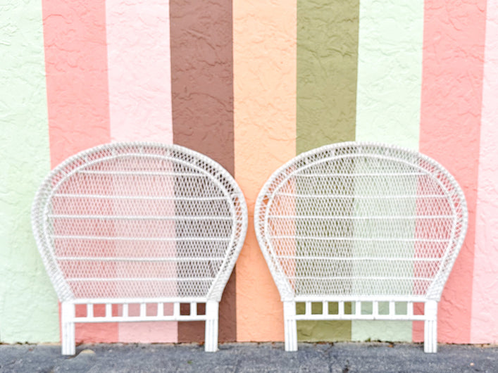 Pair of Wicker Chic Full Headboards