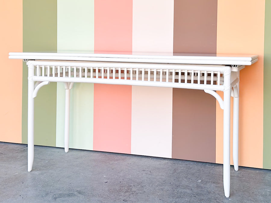 Flip Top Rattan Console