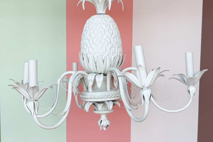 Tole Pineapple Chandelier