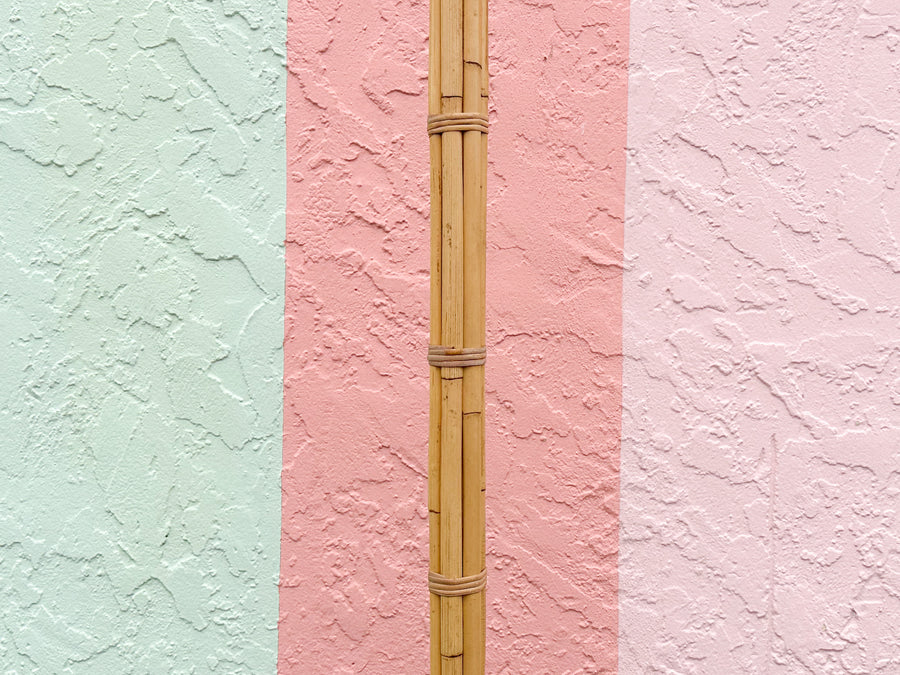Old Florida Rattan Floor Lamp