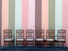 Set of Six Fretwork Rattan Dining Chairs