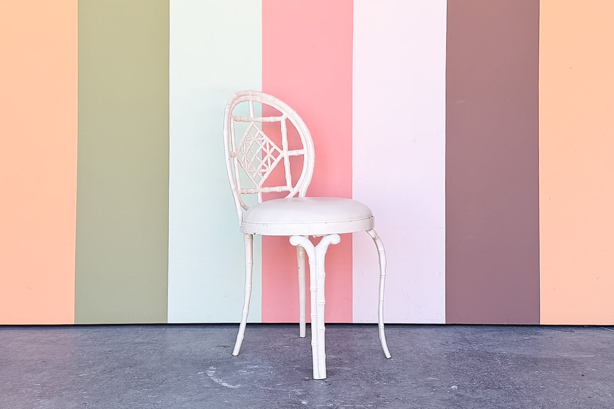 Metal Faux Bamboo Side Chair