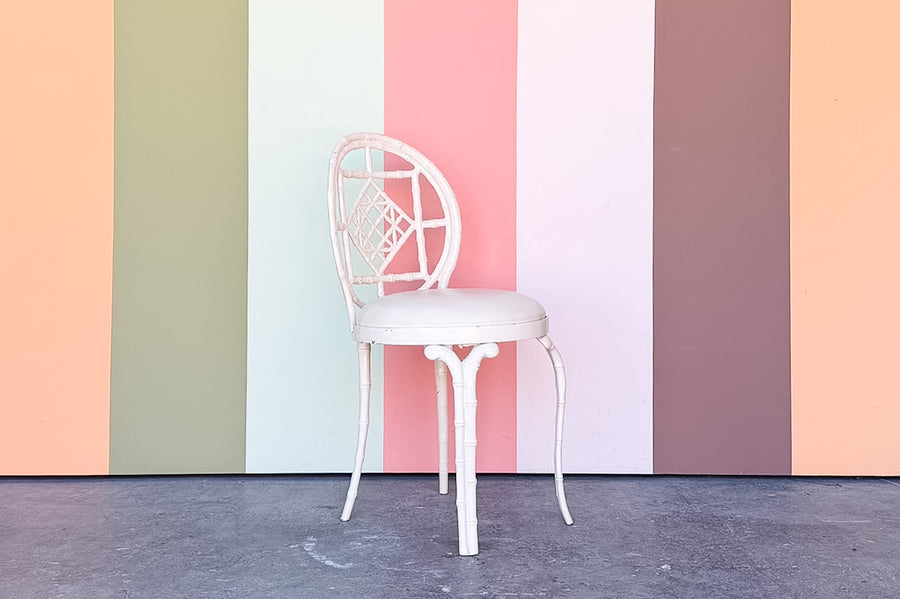 Metal Faux Bamboo Side Chair