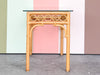 Whimsical Rattan Side Table