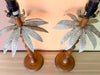 Pair of Faux Bamboo Palm Tree Lamps