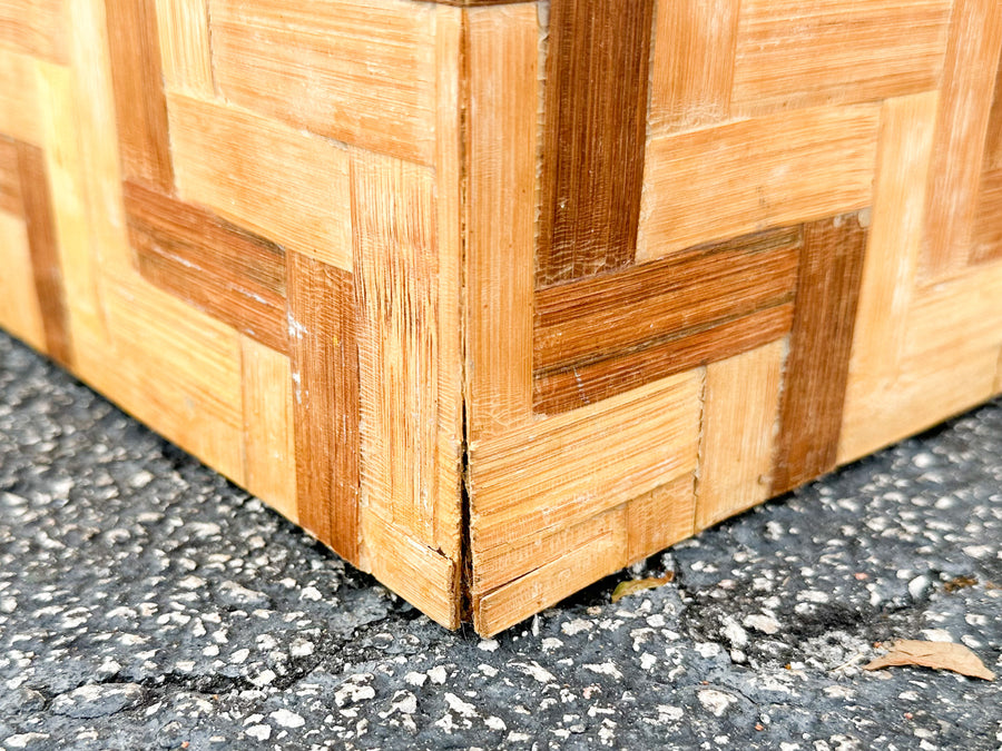 Woven Rattan Pedestal