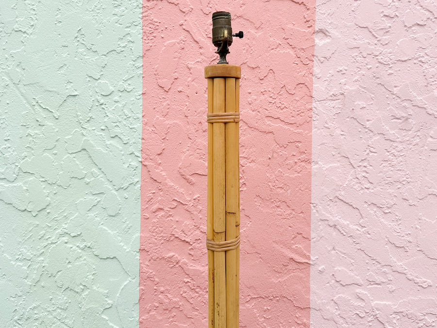 Old Florida Rattan Floor Lamp