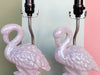 Pair of Pink Flamingo Lamps